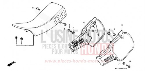 SEAT/SIDE COVER (1) CR125RE de 1984